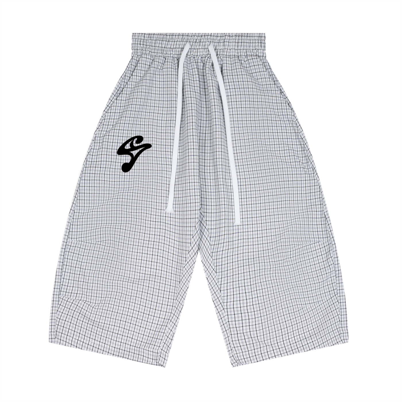 White lounge shorts